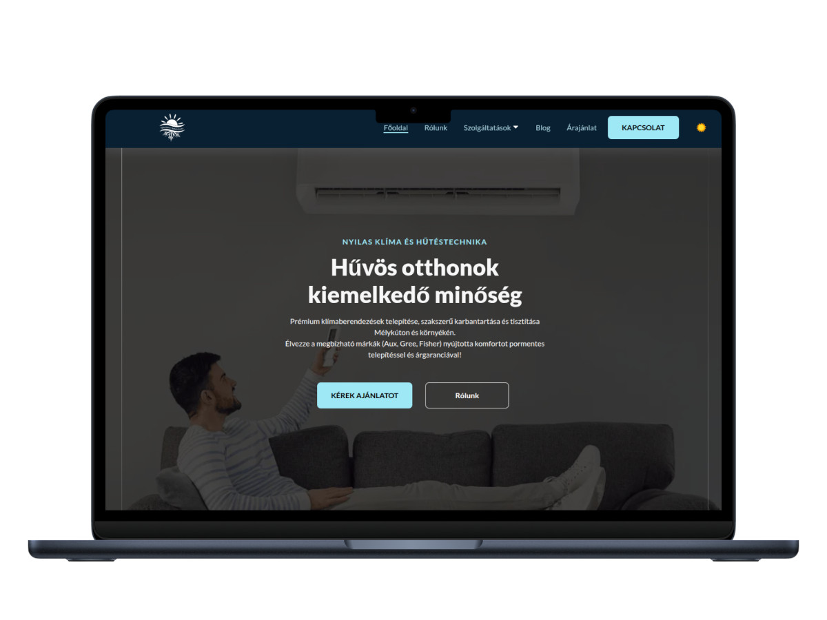 Nyilas Klíma és Hűtéstechnika weboldal referencia